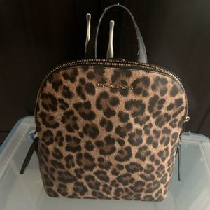 Michael Kors leopard backpack